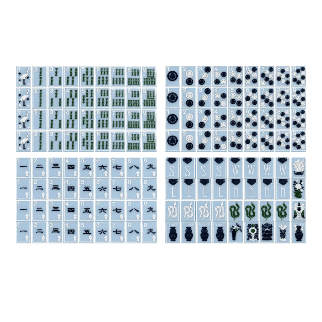 Blue Pavilion Mahjong Set