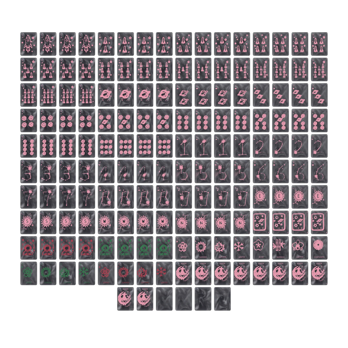 Graphite Nocturne Mahjong Set