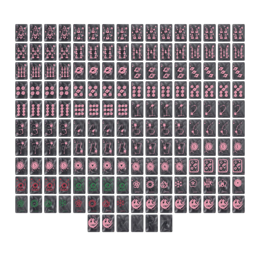 Graphite Nocturne Mahjong Set