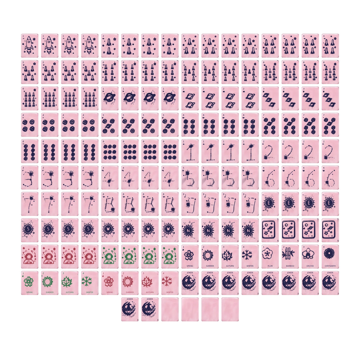 Rose Solstice Mahjong Set