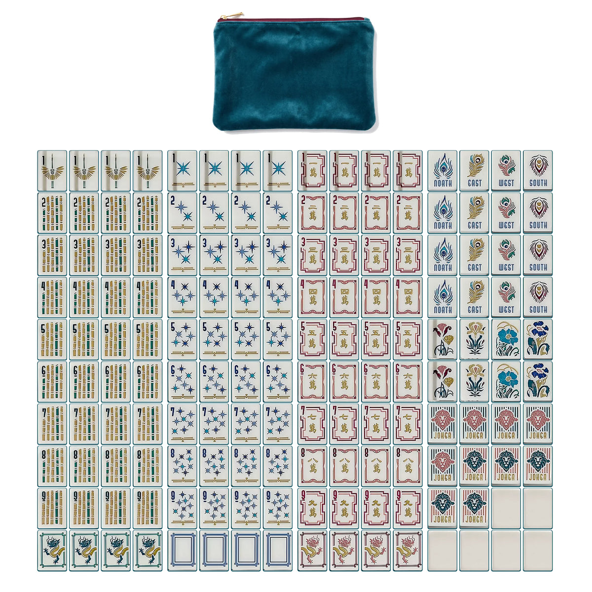 Turquoise Royale Mahjong Set