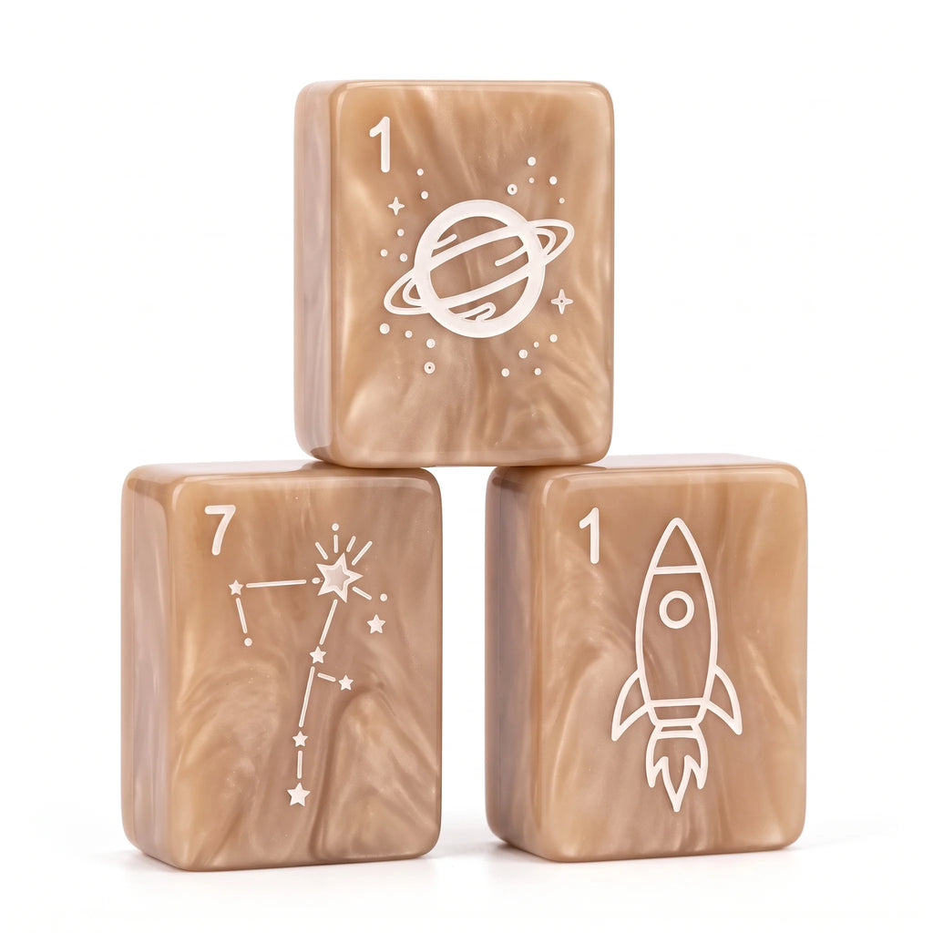 Champagne Celeste Mahjong Set
