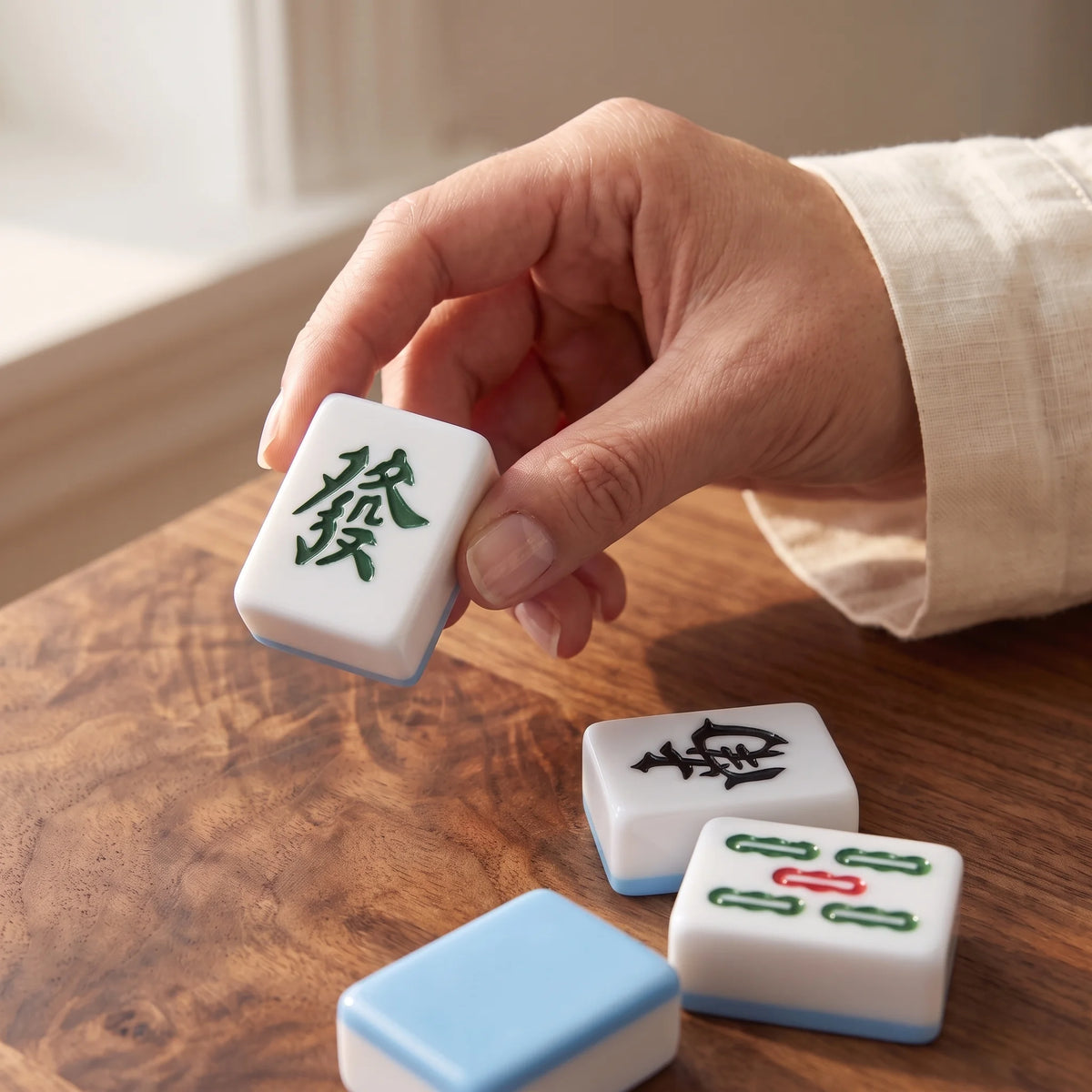 Azure Mahjong Set