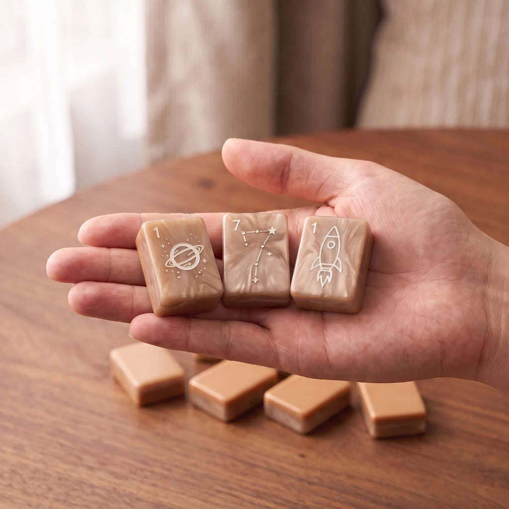 Champagne Celeste Mahjong Set