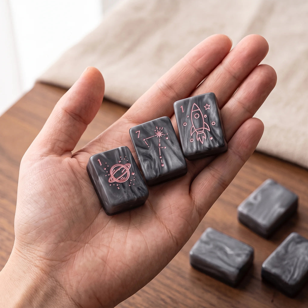 Graphite Nocturne Mahjong Set