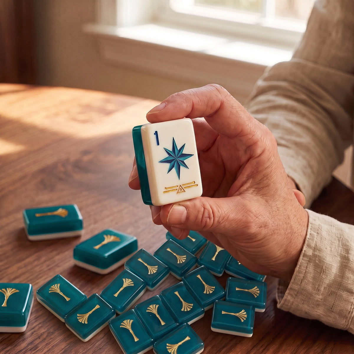 Turquoise Royale Mahjong Set
