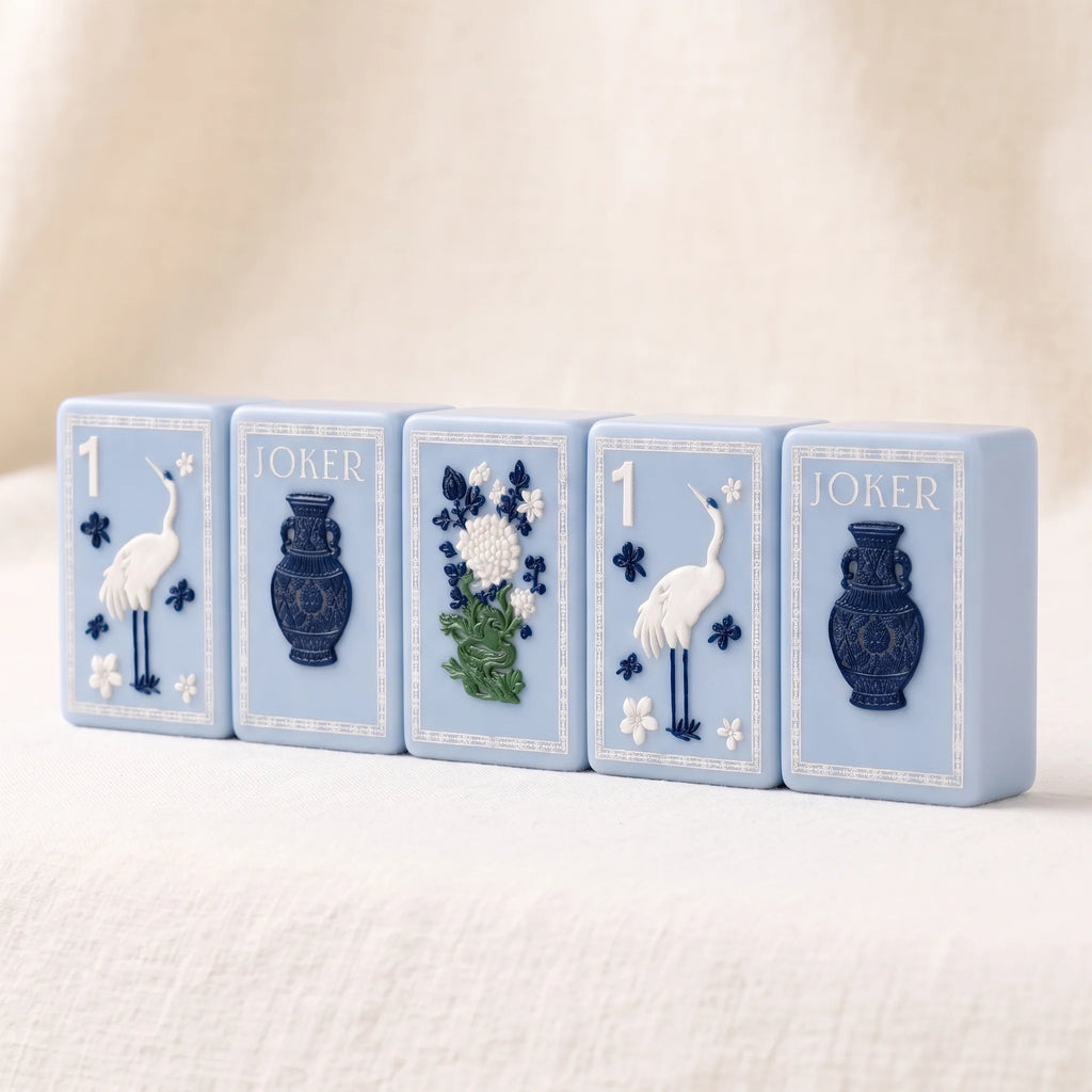 Blue Pavilion Mahjong Set