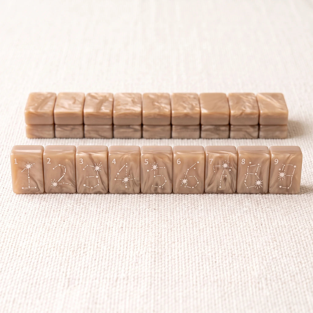 Champagne Celeste Mahjong Set