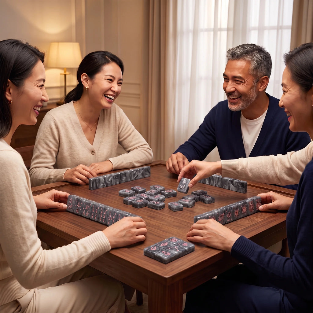 Graphite Nocturne Mahjong Set