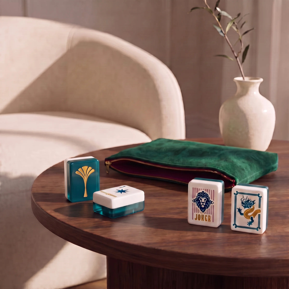 Turquoise Royale Mahjong Set