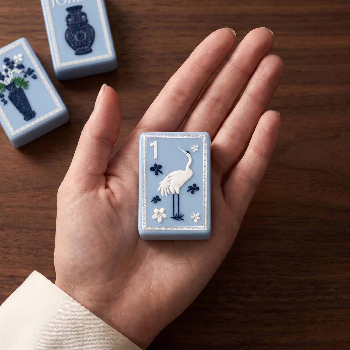 Blue Pavilion Mahjong Set