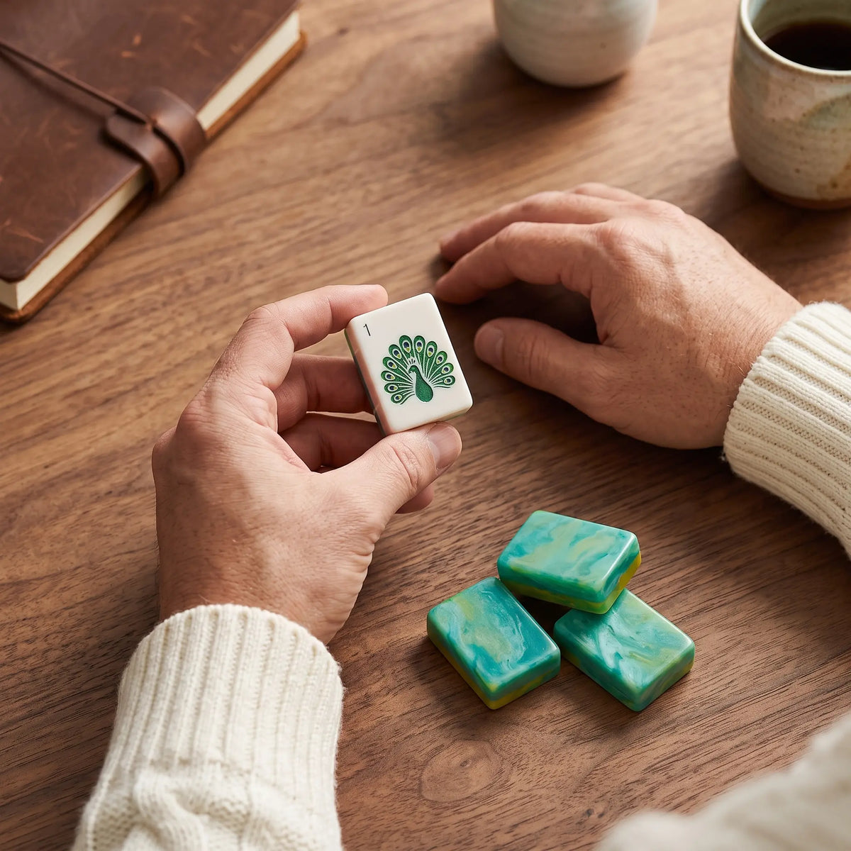 Jade Masquerade Mahjong Set