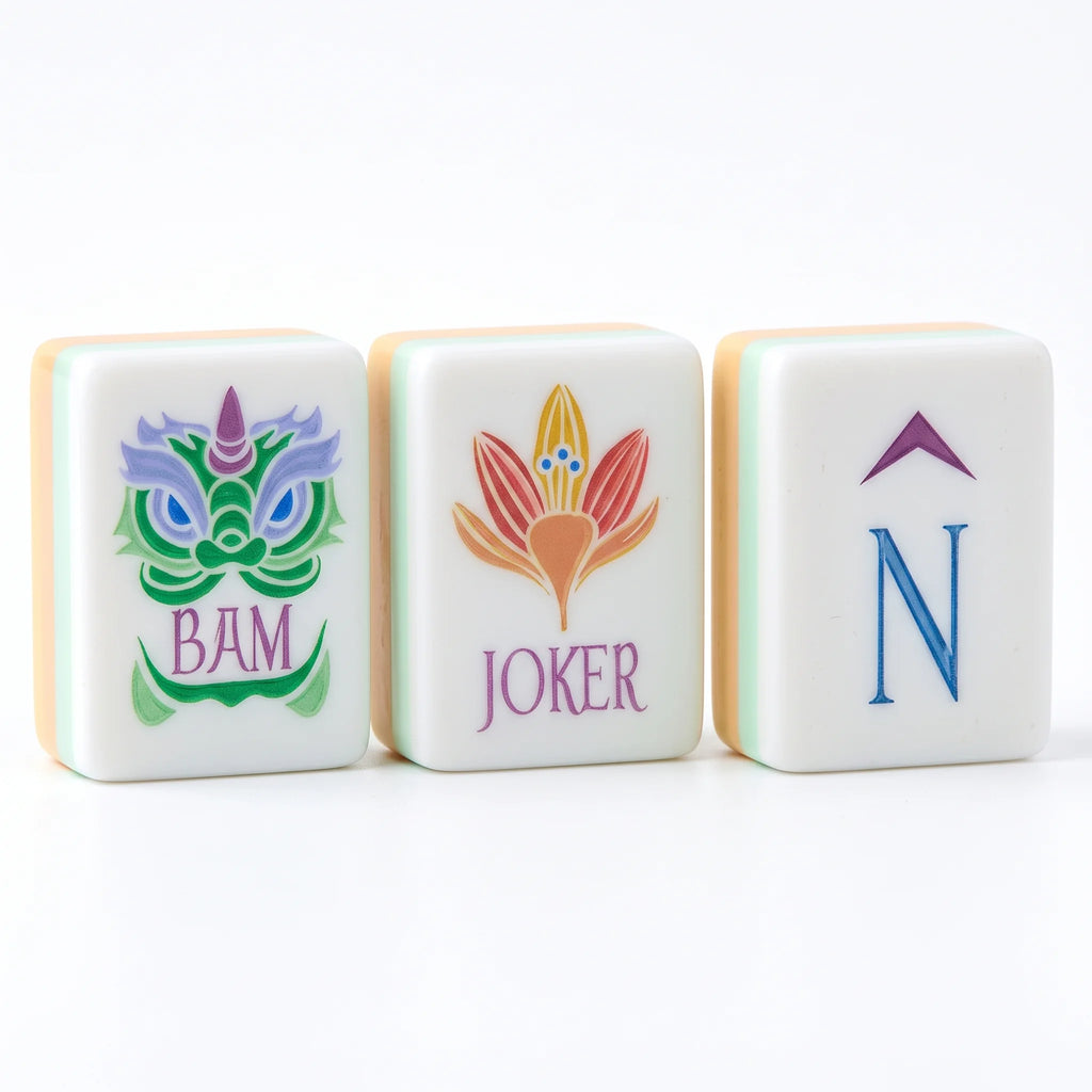 Golden Lotus Mahjong Set