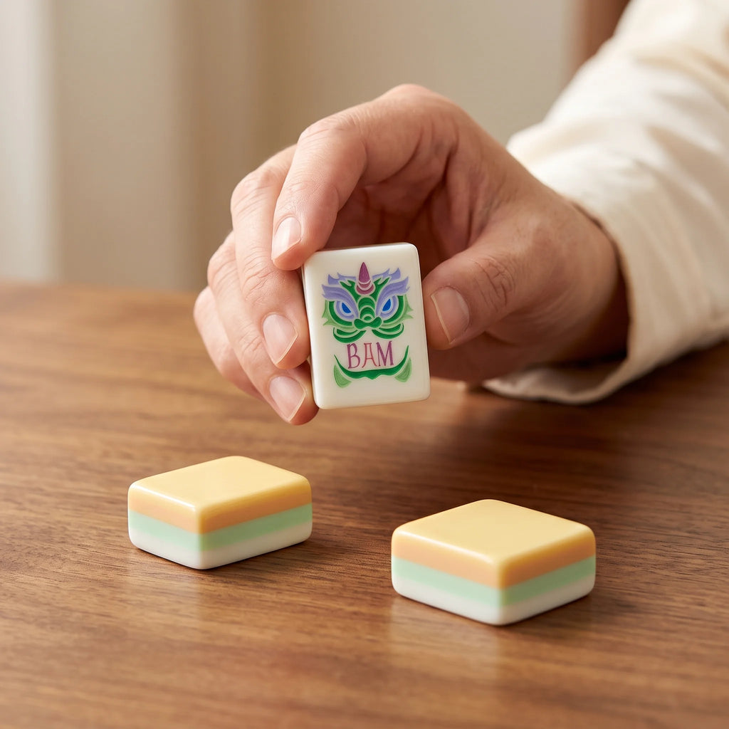 Golden Lotus Mahjong Set