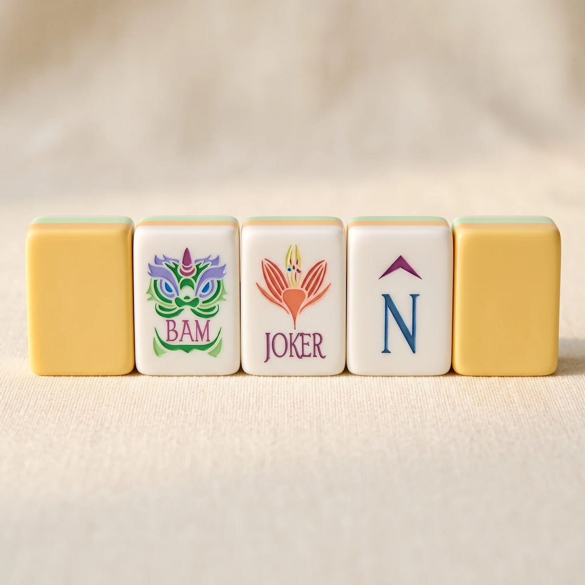 Golden Lotus Mahjong Set