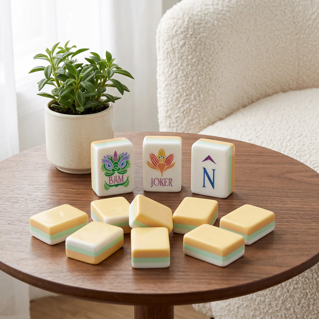 Golden Lotus Mahjong Set