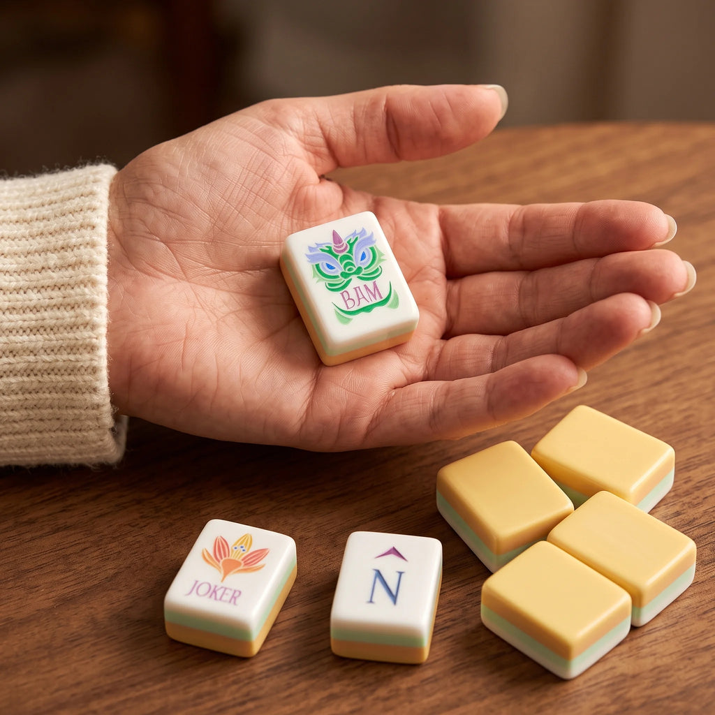 Golden Lotus Mahjong Set