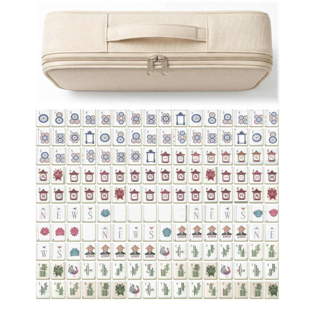 Olive Dynasty Mahjong Set