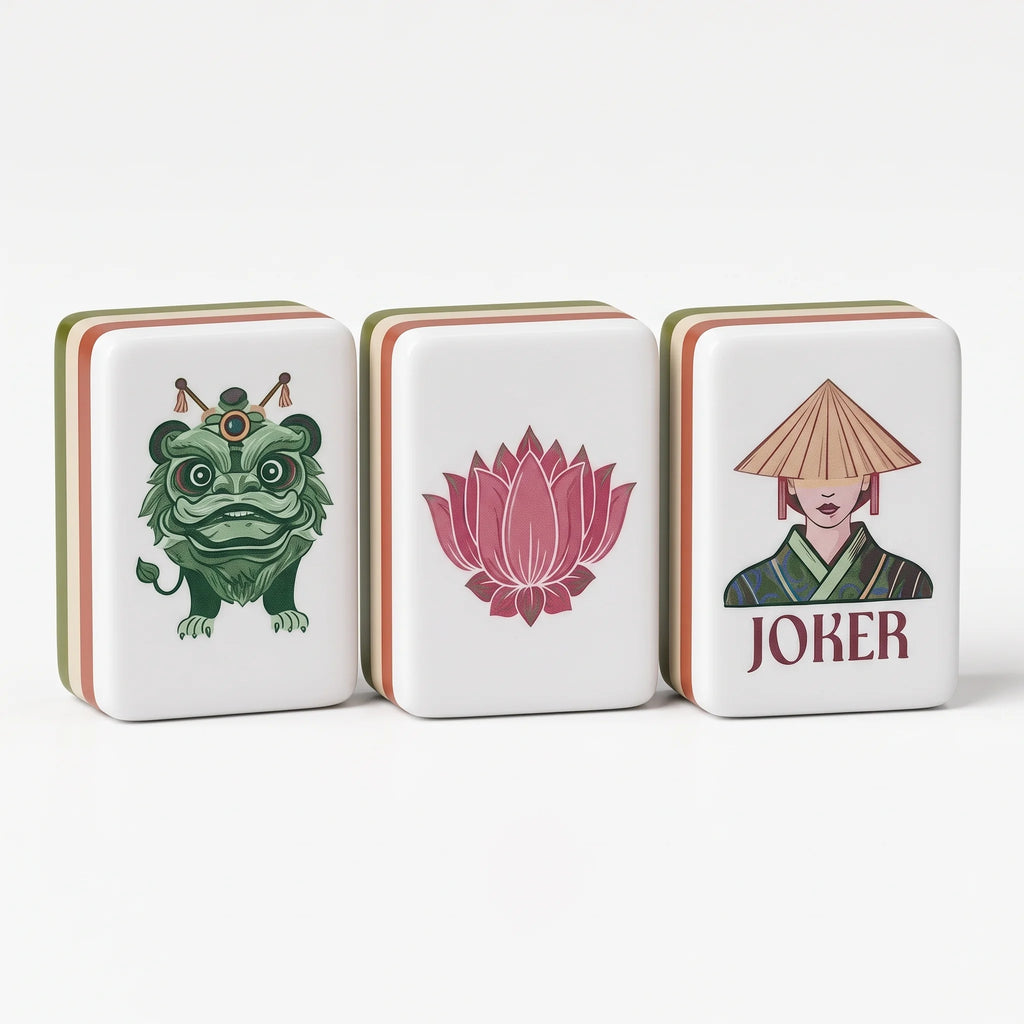 Olive Dynasty Mahjong Set