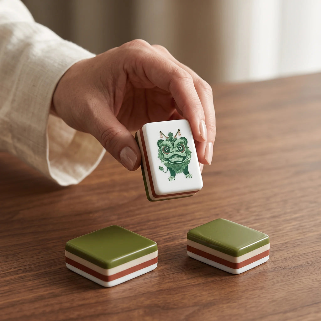 Olive Dynasty Mahjong Set