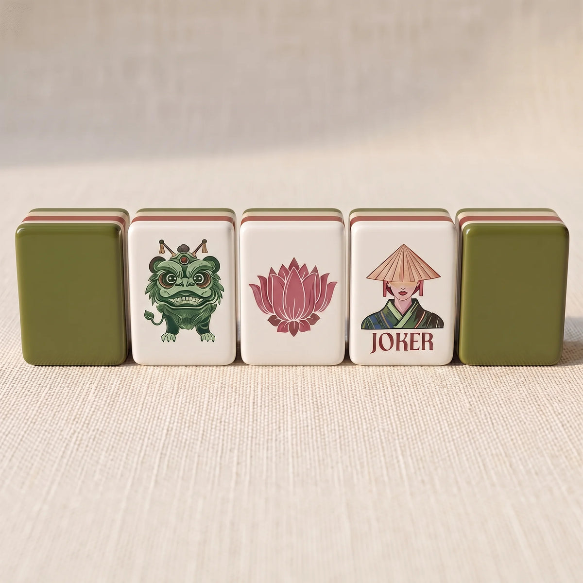 Olive Dynasty Mahjong Set