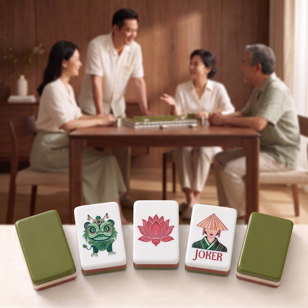 Olive Dynasty Mahjong Set